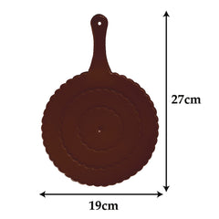 Heart Home Plastic Lightweight Handfan|Hath Pankha|Beejna for Natural Cooling Air Home Decor and Travel Useful, Pack of 12 (Brown)