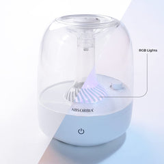 Absorbia Large Ultrasonic Humidifier, 4Ltr, for home office Auto shut off, White