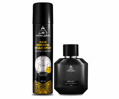 Urbangabru Hair Removal Cream Spray (200 ML) + Beast Perfume for Men (100 ML) - Men's Grooming Combo Kit