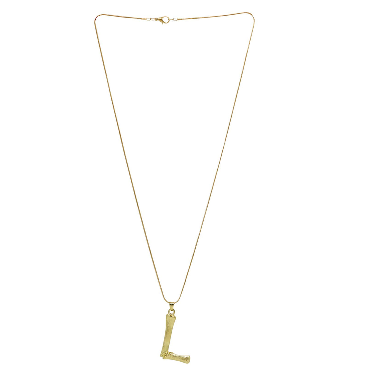 Joker & Witch L Initial Gold Pendant Necklace for Women