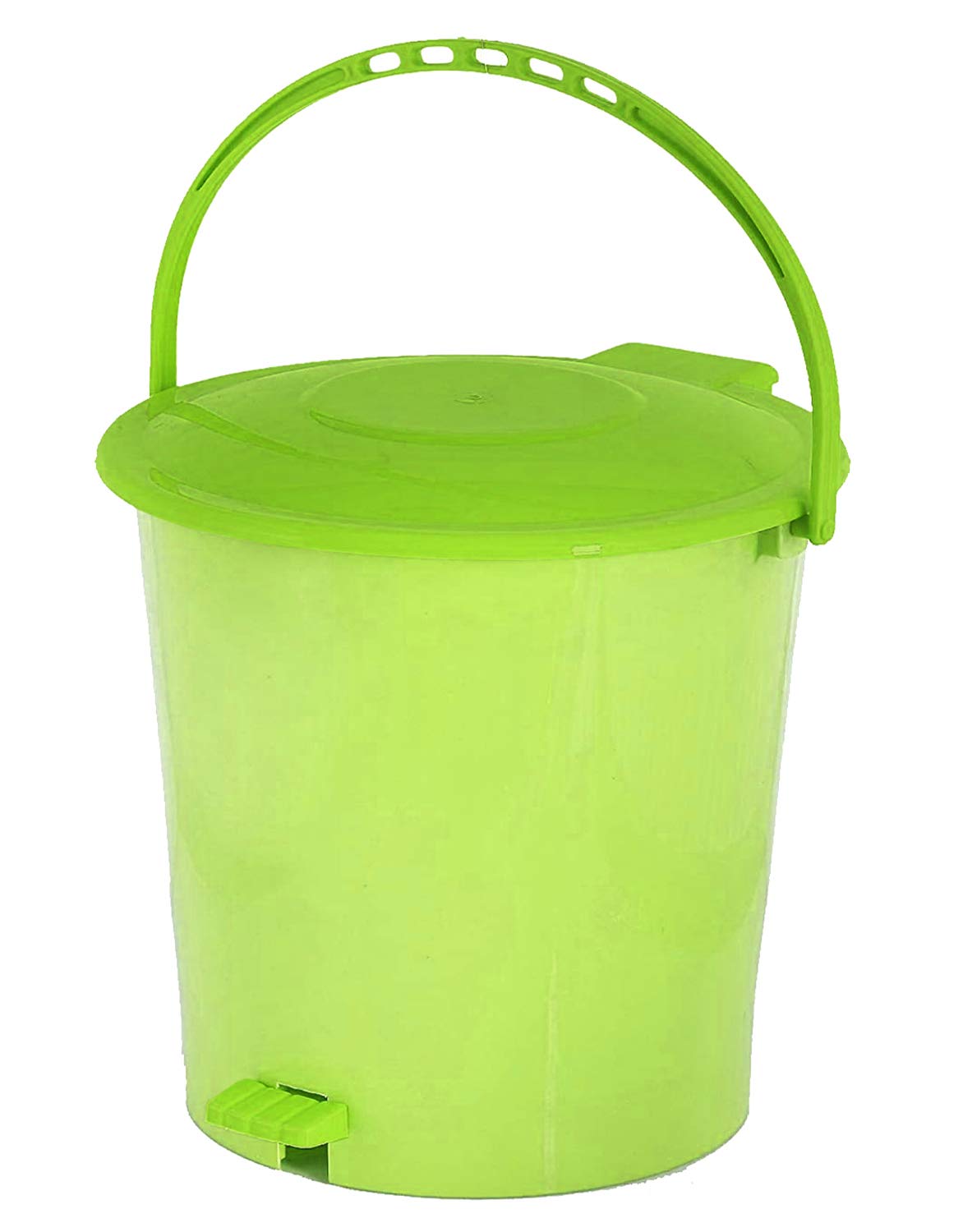 Heart Home Ultra Plastic Garbage Waste Dustbin for Home, Office with Handle, 5 Liters (Green)- HEART7125