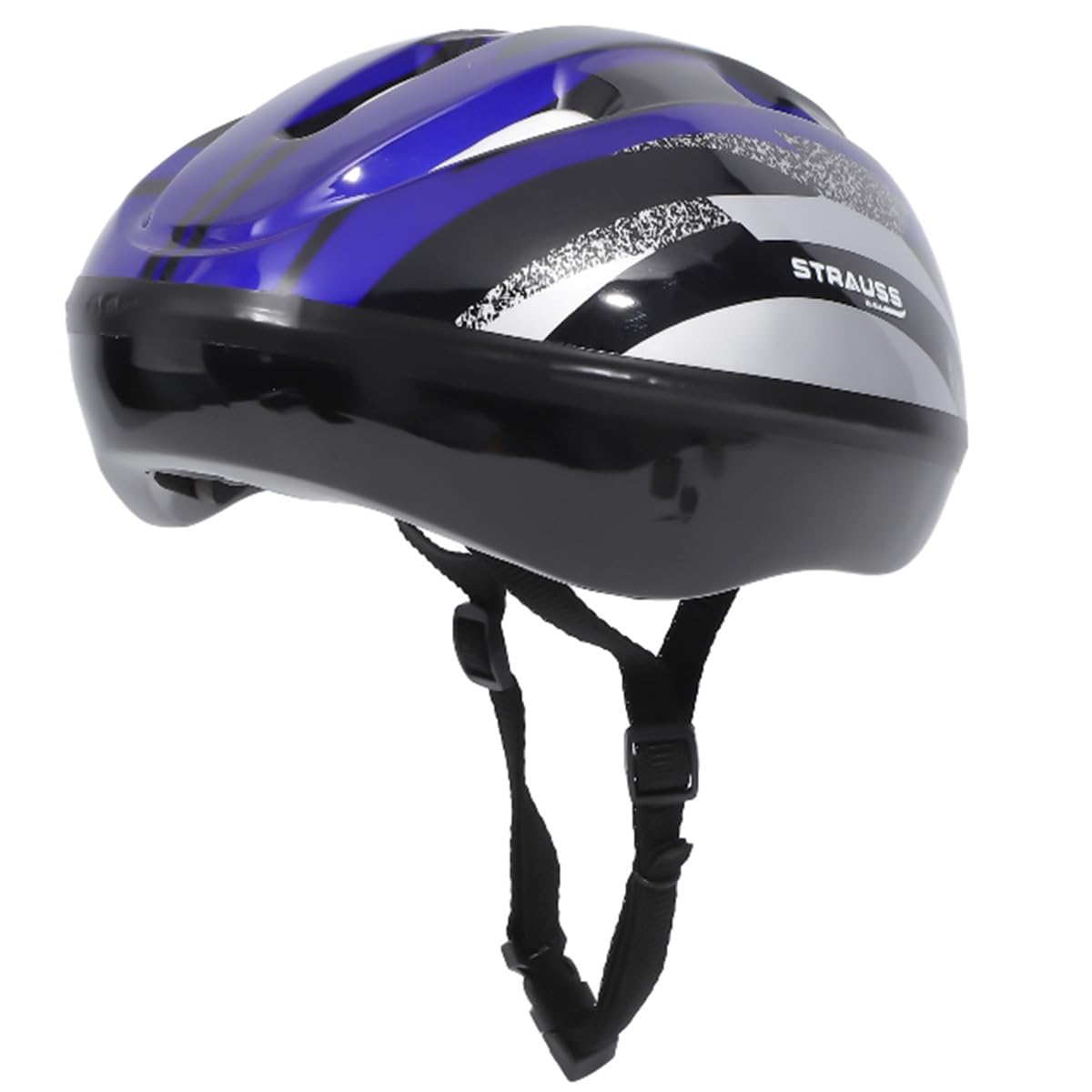 Strauss ArmorX Cycling Helmet | Lightweight with Good Ventilation | Multi-Sport Helmet for Mountain, Road Biking & Skating | EPS Foam Lining for Protection | Ideal for Adults with 15+ Age (Blue)