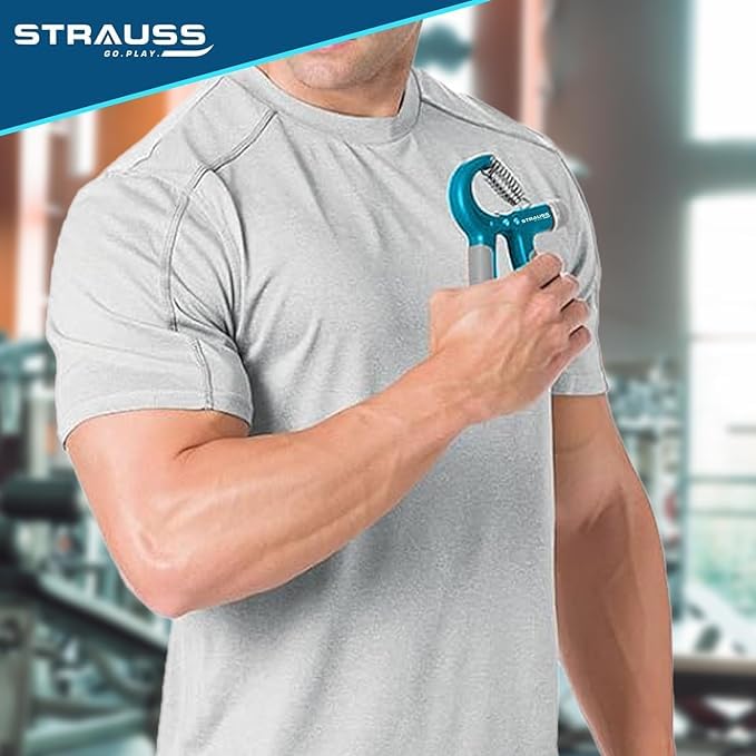 Strauss D-Shape Hand Grip  Adjustable Resistance (10KG -100KG