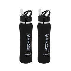 STRAUSS Spark Stainless Steel Water Bottle, Rubber Finish | Sipper Bottle | Gym Bottle