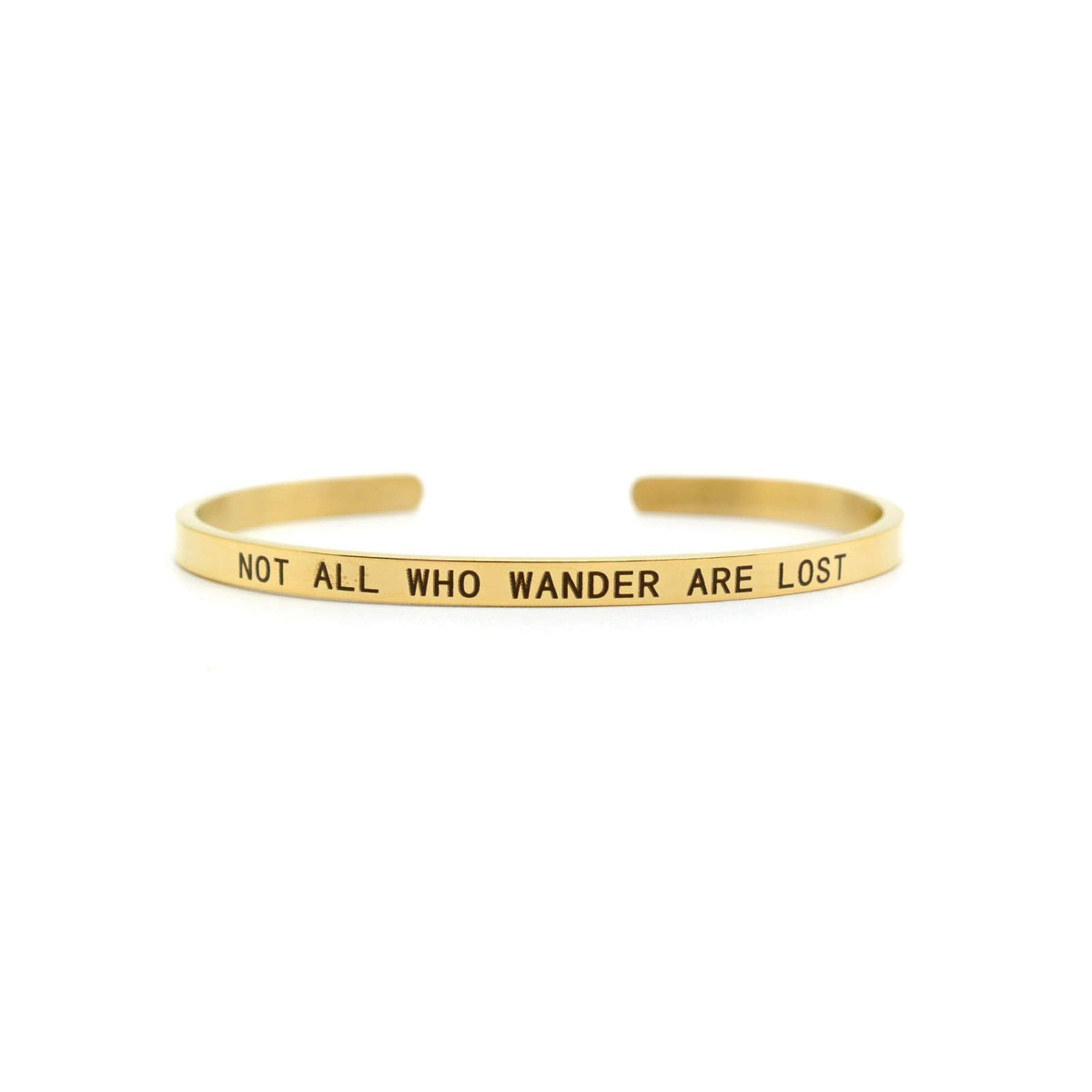 Joker & Witch Not All Who Wander are Lost Gold Mantra Band for Women