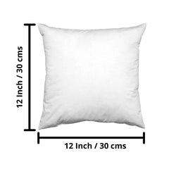 Heart Home Microfiber Square Throw Cushion Filler Bed and Couch Cushion Indoor Decorative Cushion, 12"x12"-Pack of 2 (White)-HS_38_HEARTH21165