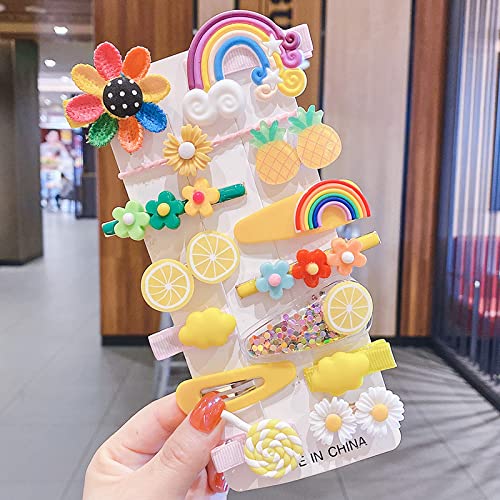 Melbees by Yellow Chimes Hair Clips for Girls Kids Hair Clip Hair Accessories For Girls Cute Characters Pretty Tiny Hair Clips for Baby Girls 14 Pcs Multicolor Alligator Clips for Hair Baby Hair Clips For Kids Toddlers