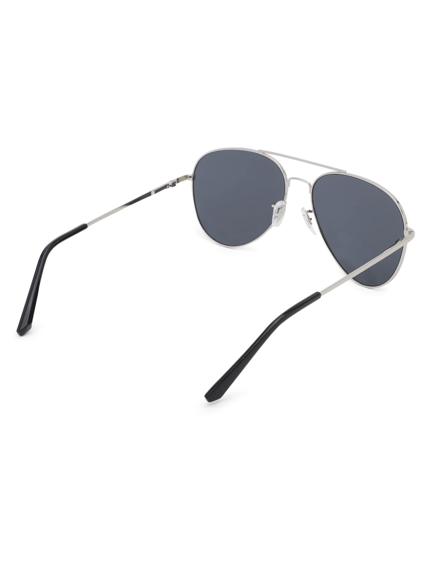 Intellilens Aviator UV Protected Sunglasses For Men & Women | Goggles for Men & Women (Silver & Black) (60-20-145) - Pack of 1