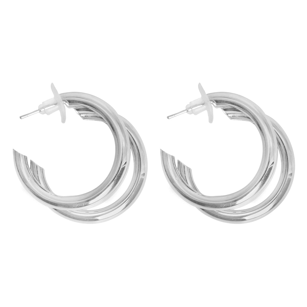 Joker & Witch Claudia Silver Hoop Earrings for Women