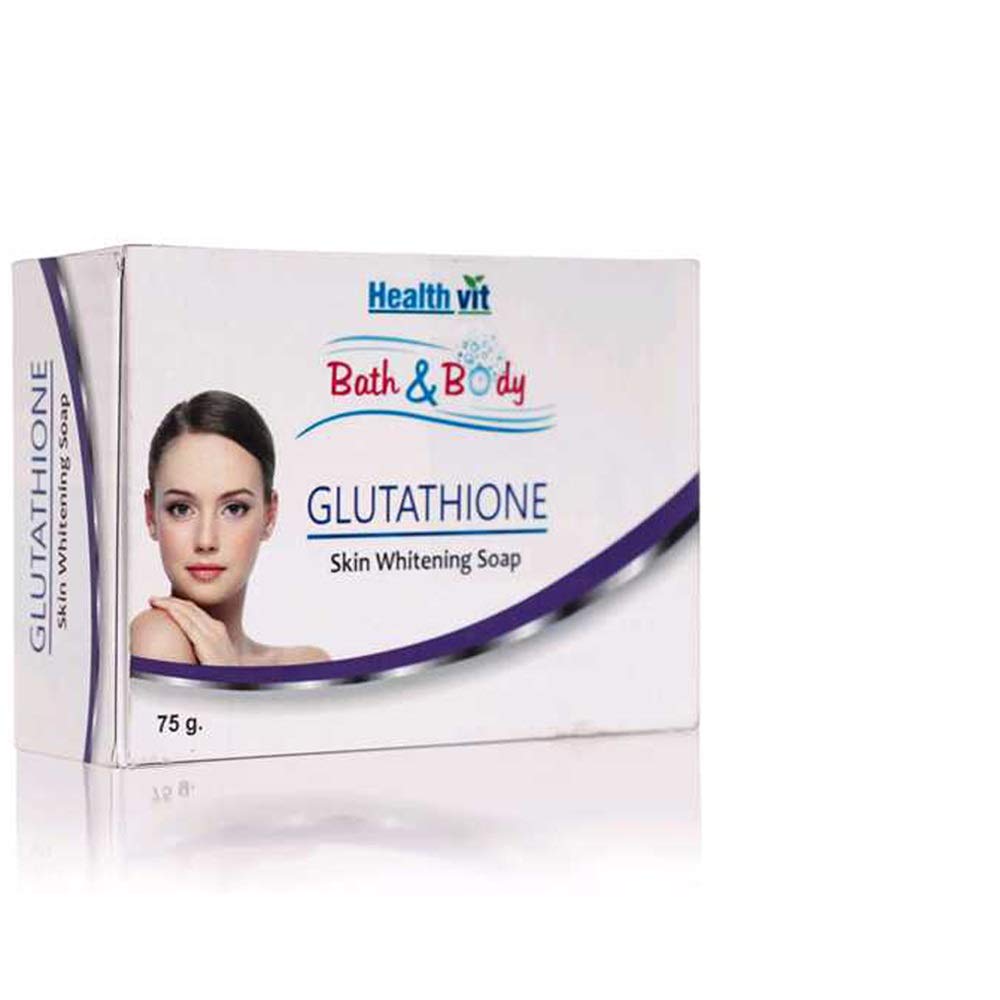 HealthVit Bath and Body Glutathione Skin Whitening Soap - 75 g (Pack of 3)