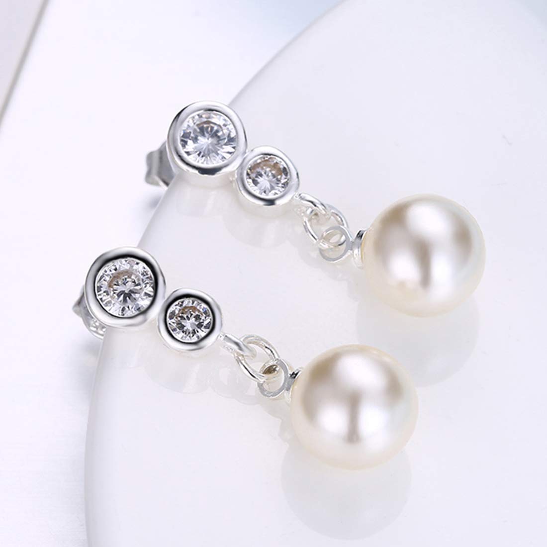 Yellow Chimes Combo of Two Pairs Designer Butterfly Crystal Pearl Drop Earrings for Women and Girls