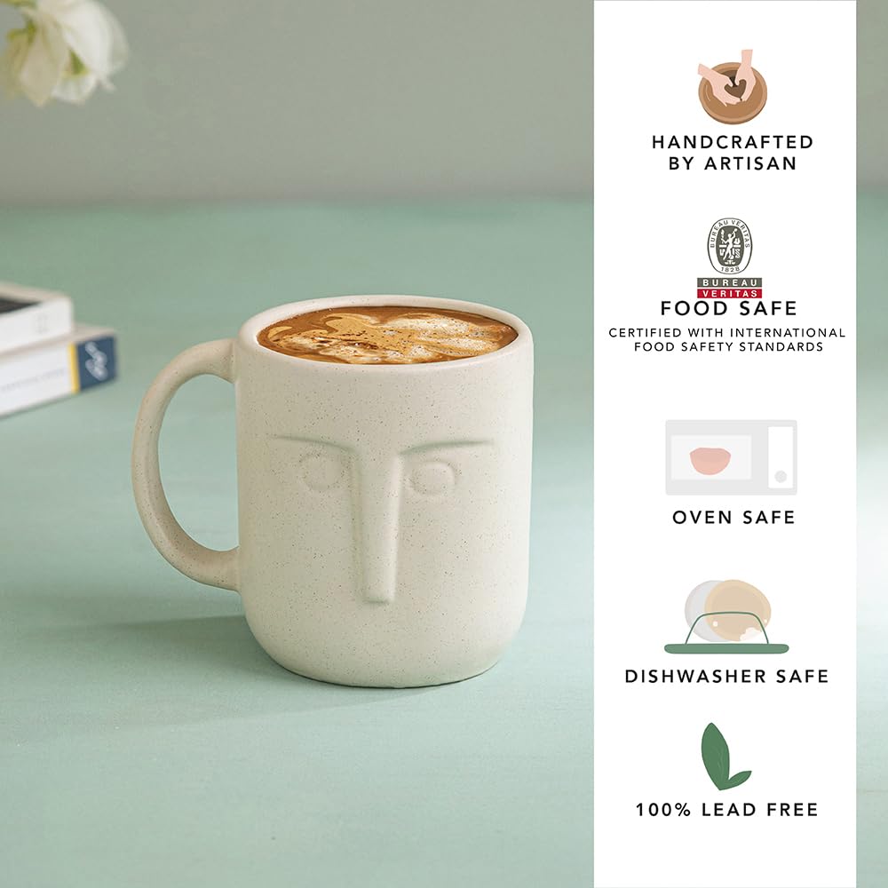 350ml Square Glass Mug Breakfast Milk Coffee Cup Microwave Safe