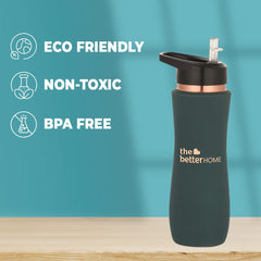 The Better Home Copper Water Bottle | 100% Pure Copper Bottle with Sipper | BPA Free & Non Toxic Water Bottle with Anti Oxidant Properties | Sipper Bottle For Adults & Kids (Pack of 50)