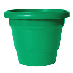 Kuber Industries Solid 2 Layered Plastic Flower Pot|Gamla for Home Decor,Nursery,Balcony,Garden,6"x5",Pack of 5 (Green)