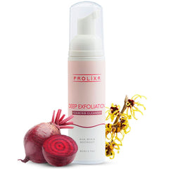 Prolixr Deep Exfoliation Foaming Face Wash with AHA BHA & Beetroot | Minimize Pigmentation | Clarifies Pores | Suitable for All Skin Types - 80ml