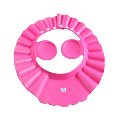 Heart Home Soft Adjustable Visor Hat Safe Shampoo Shower Bathing Protection Bath Cap for Toddler, Baby, Kids, Children-Pack of 2 (Pink)-HS_38_HEARTH21349