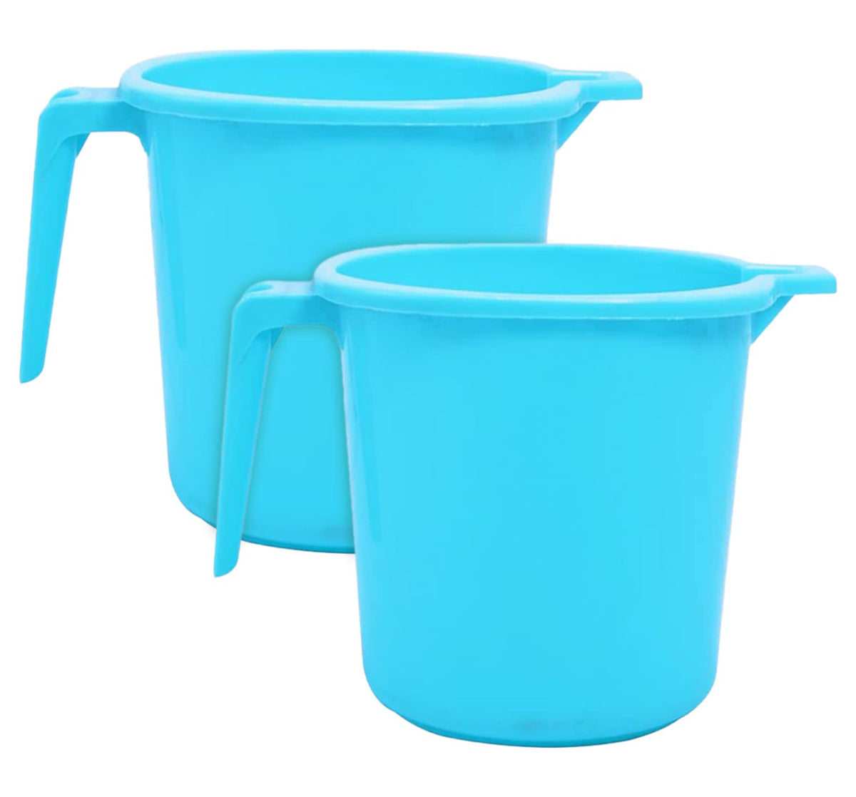 Kuber Industries Square Large Plastic Bathroom Mug, 2 Litre- Pack of 2 (Blue)-50KM0837