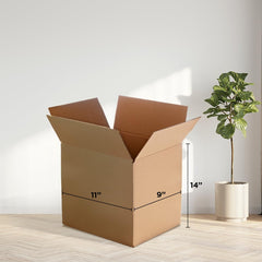 Umai 3 Ply Corrugated Box for Packing 11"L X 9"B X 14"H | Brown Packing Box | Packaging Box | Storage Box - Pack of 50