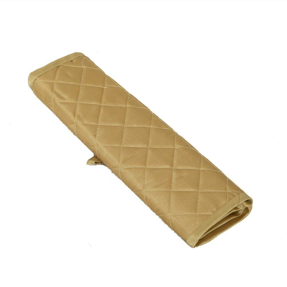 Kuber Industries Satin Fabric Material Foldable Payal kit, Travelling Organizer (Golden) -KI3255