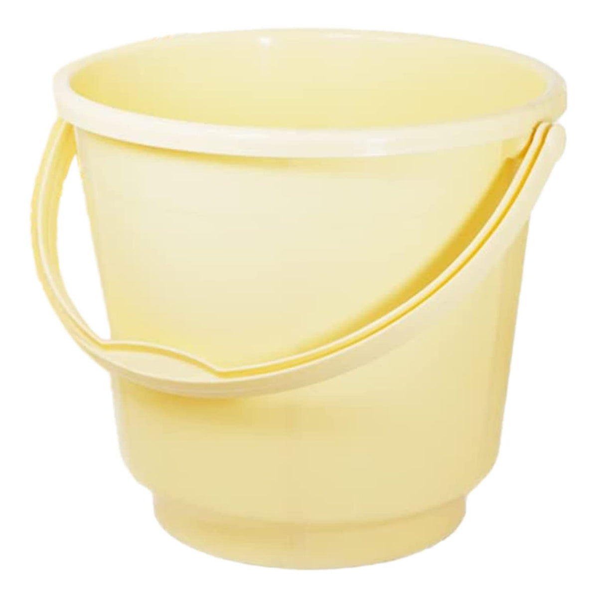 Kuber Industries Unbreakable Strong Plastic Bathroom Bucket 13 LTR (Cream) -CTKTC042971