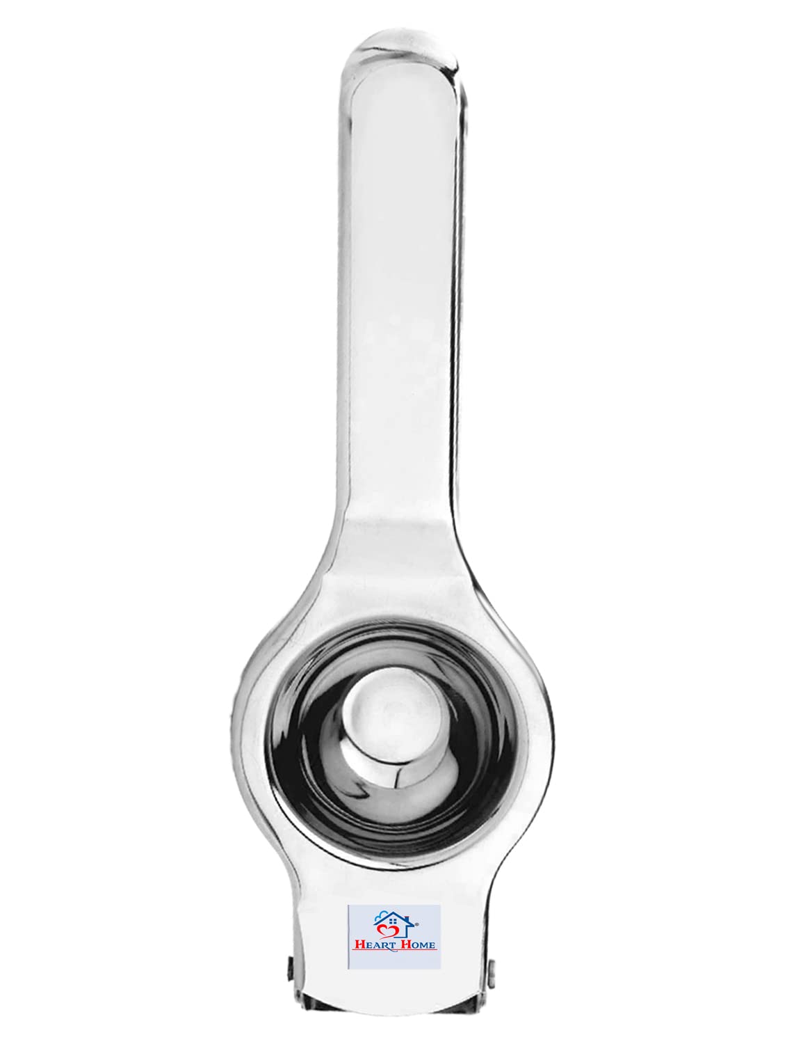 Heart Home 2 in 1 Manual Stainless Steel Lemon Squeezer/Juice Extractor with Bottle Opener (Silver)