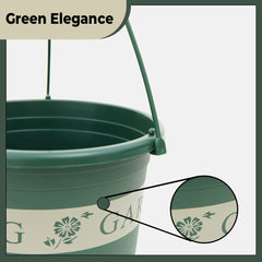 Homestic Flower Pot|Hanging Pots for Plants Balcony Railing|Large|Green