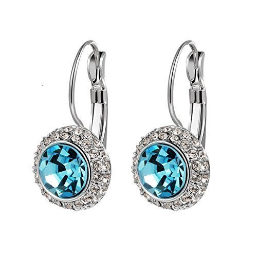 Yellow Chimes Moxie Collection ? Princess Kate ? Blue Crystal Designer earrings for Girls & Women…
