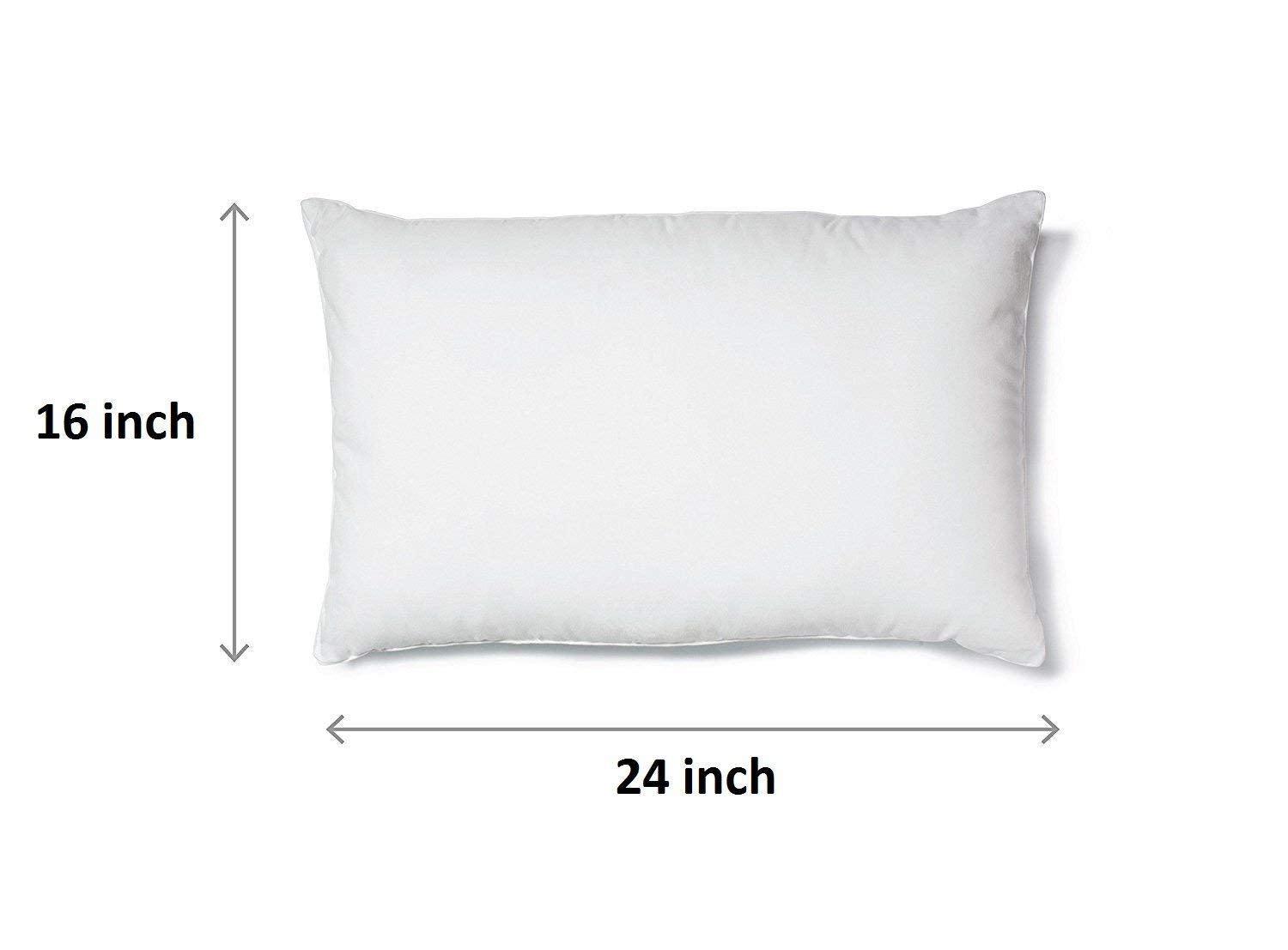 Kuber Industries Microfibre Pillow with Filler (CTKTC022180, White, Standard, 16x24 Inch) - 2 Pieces