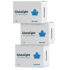 Glutalight Skin Lightening Soap For Reduce Freckles, Age Marks, Acne Spots - 75gm - Pack of 2 (Pack of 3)