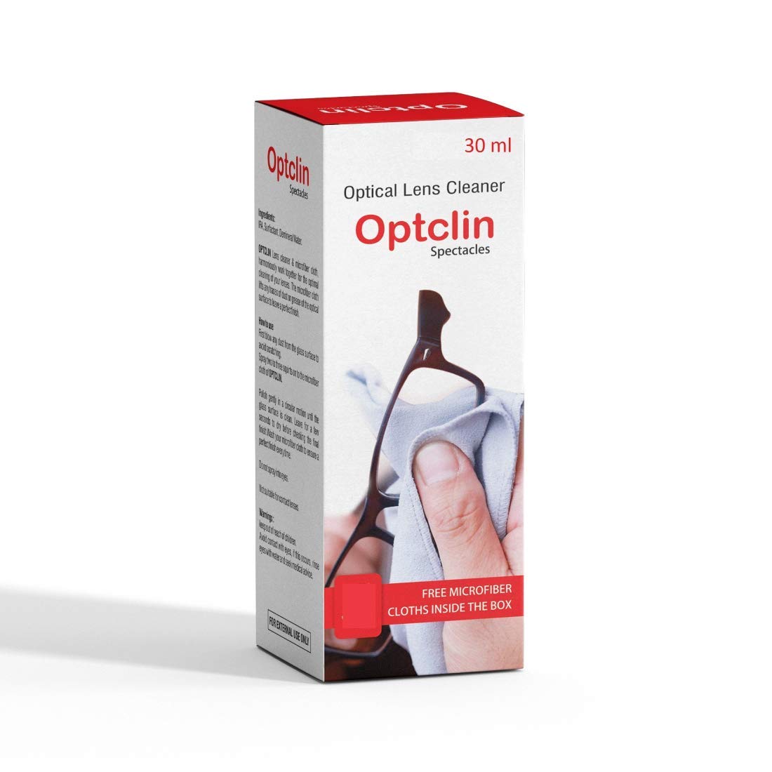 Optclin Optical Lens Cleaner and Spectacles Cleaner - 30ml (Pack of 2) for Home, Office & Car