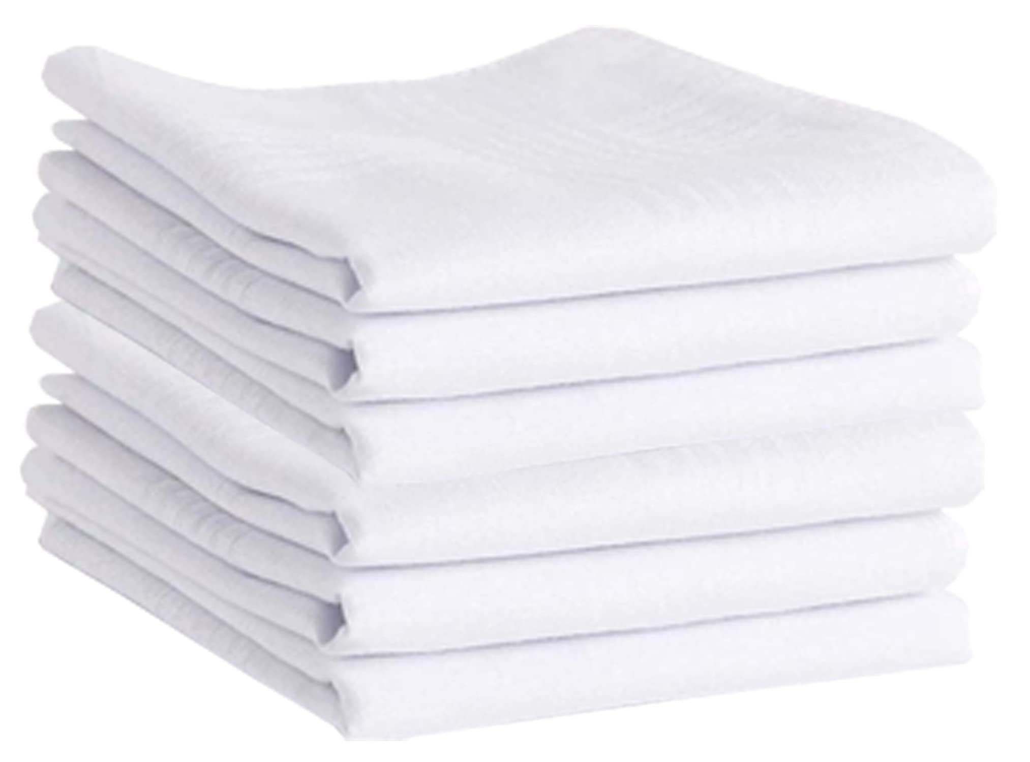 Kuber Industries 100% Cotton Premium Collection Handkerchiefs Hanky for Men, Set of 3 (White)