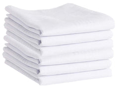 Kuber Industries Men's Handkerchiefs, 100% Pure Cotton, Pocket Square Hankies, Classic Plaid Pattern Perfect for Gift, Set of 3 (White), Standard (HS_37_KUBMART020429)