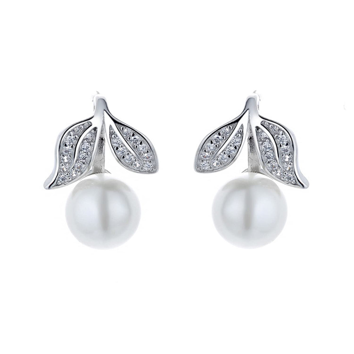 Yellow Chimes Earrings for Women and Girls Silver Stud Earrings for Women | Silver Toned Star Shaped Earrings White Crystal Studs Earrings | Birthday Gift for girls and women Anniversary Gift for Wife