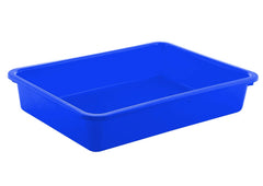 Kuber Industries Plastic 2 Pieces Small Size Stationary Office Tray, File Tray, Document Tray, Paper Tray A4 Documents/Papers/Letters/folders Holder Desk Organizer (Blue & Red) CTKTC134824