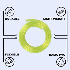 Homestic Basic PVC Water Pipe 5 Meter | Multi-Utility Water Pipe for Garden, Car Cleaning & Pet Cleaning | Durable, Light Weight, & Flexible Hose Pipe for Gardening | Yellow |