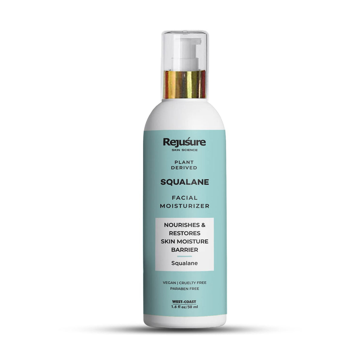 Rejusure Plant Derived Squalane + Vitamin E Face Moisturizer - Hydrates and Replenishes | Nourishes and Restores Skin Moisture | Skin care - 50ml