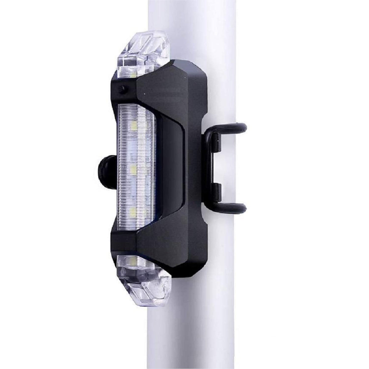 Strauss Bicycle USB Rechargeable LED Tail Light | Waterproof Rear Bike Light with 5 Light Modes | Ultra-Bright Cycling Safety Light | Ideal for Road, Mountain, and Commuter Bikes,(White)