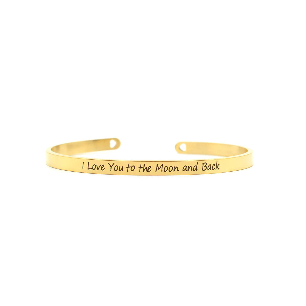 Joker & Witch I Love You to The Moon and Back Gold Mantra Bands
