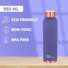 The Better Home 1000 Copper Water Bottle (900ml) | 100% Pure Copper Bottle | BPA Free & Non Toxic Water Bottle with Anti Oxidant Properties of Copper | Purple (Pack of 3)