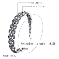 Yellow Chimes Women Crystal Bracelets |Evil Eye Shaped Silver Toned Bracelets for Women | CZ Crystals Bracelet For Women | Birthday Gift for Girls & Women Anniversary Gift for Wife