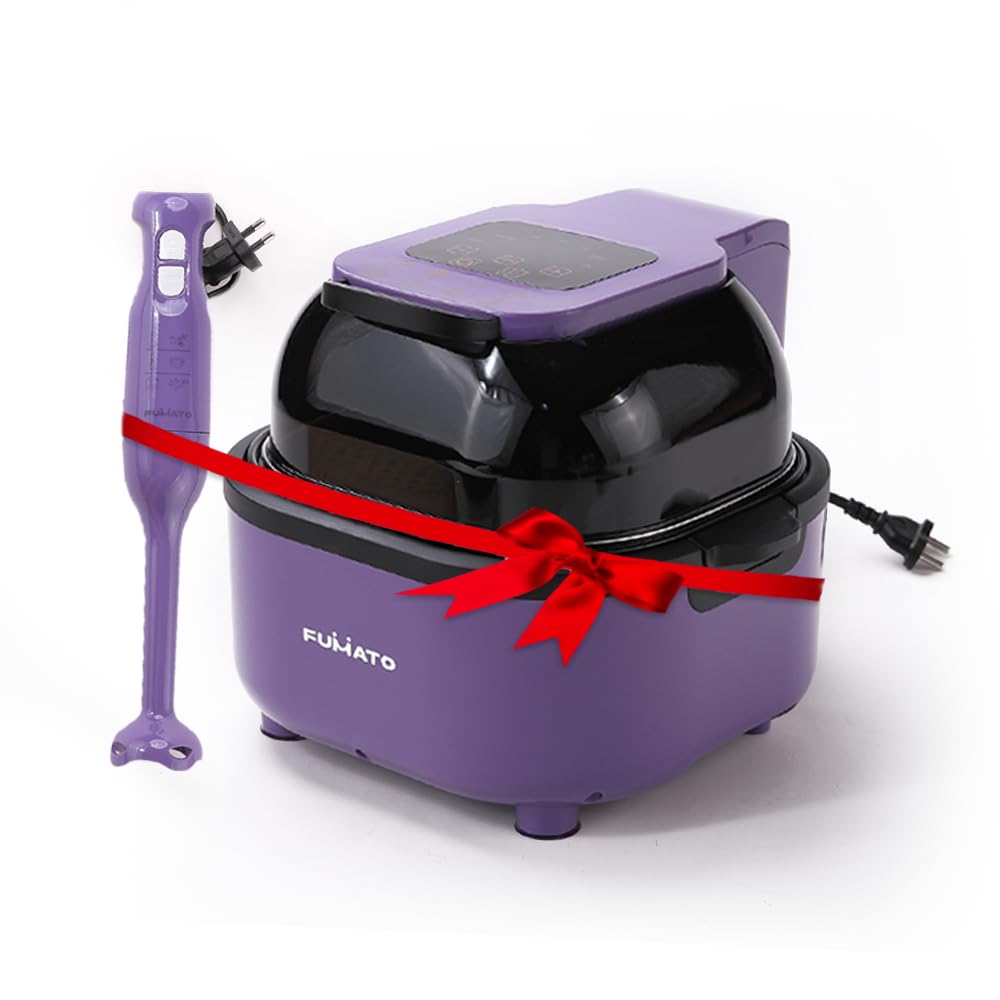 The Better Home FUMATO Anniversary, Wedding Gifts for Couples- Easy Peek Through Air Fryer for Home + 1.8L Electric Kettle | House Warming Gifts for New Home | 1 Year Warranty (Purple)