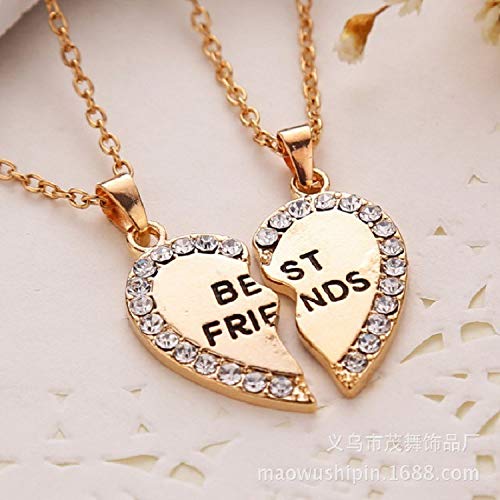 Yellow Chimes Friendship's Day Special Best Friends Forever Combo Necklace Chain Pendant for Girls and Boys (Design 5)