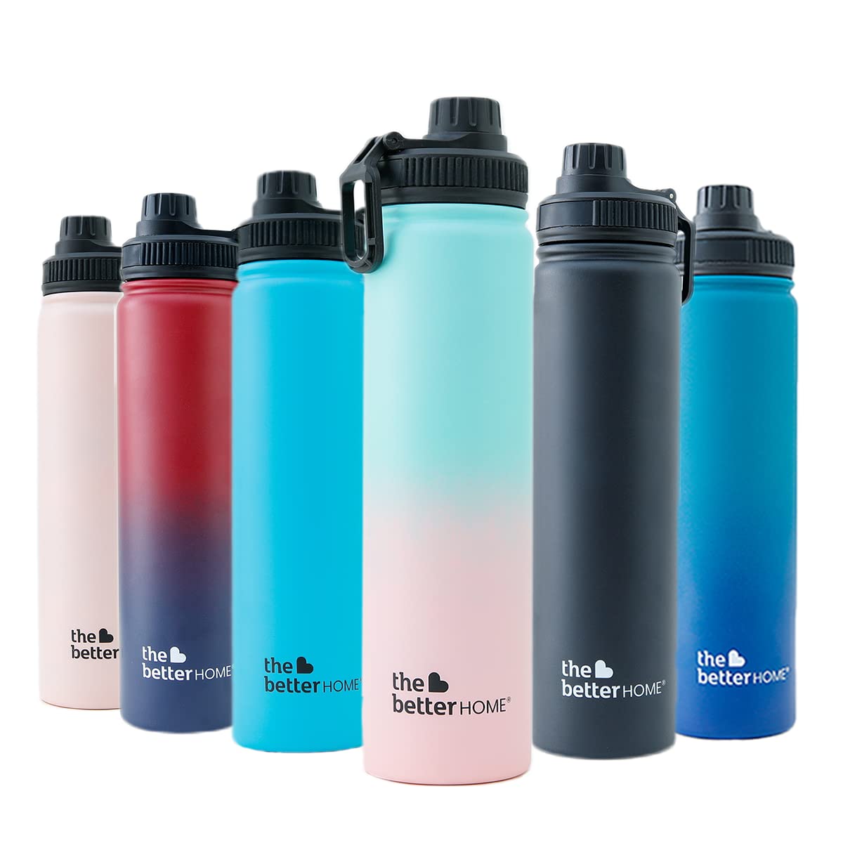 The Better Home Bolt | 710ml Stainless Steel Insulated Sipper Water Bottle|Thermos Hot and Cold Water Flask|Sipper Bottle for Adults and Kids|Steel Bottle for Gym Office Home|Pink-Blue