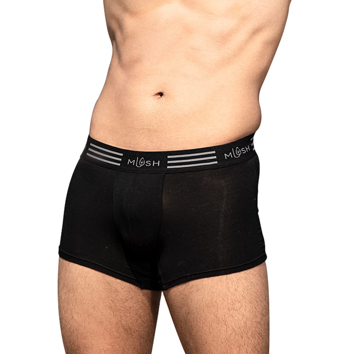 Mush Ultra Soft, Breathable, Feather Light Men's Bamboo Trunk || Naturally Anti-Odor and Anti-Microbial Bamboo Innerwear (S, Black)