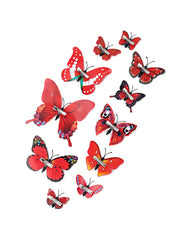 Melbees by Yellow Chimes Hair Clips for Girls Kids Hair Clip Hair Accessories for Girls Baby's Set of 12 Pcs Red Butterfly Alligator Clips for Girls Hair Clips for Baby Girls Alligator Clips for Hair Baby Hair Clips For Kids Toddlers