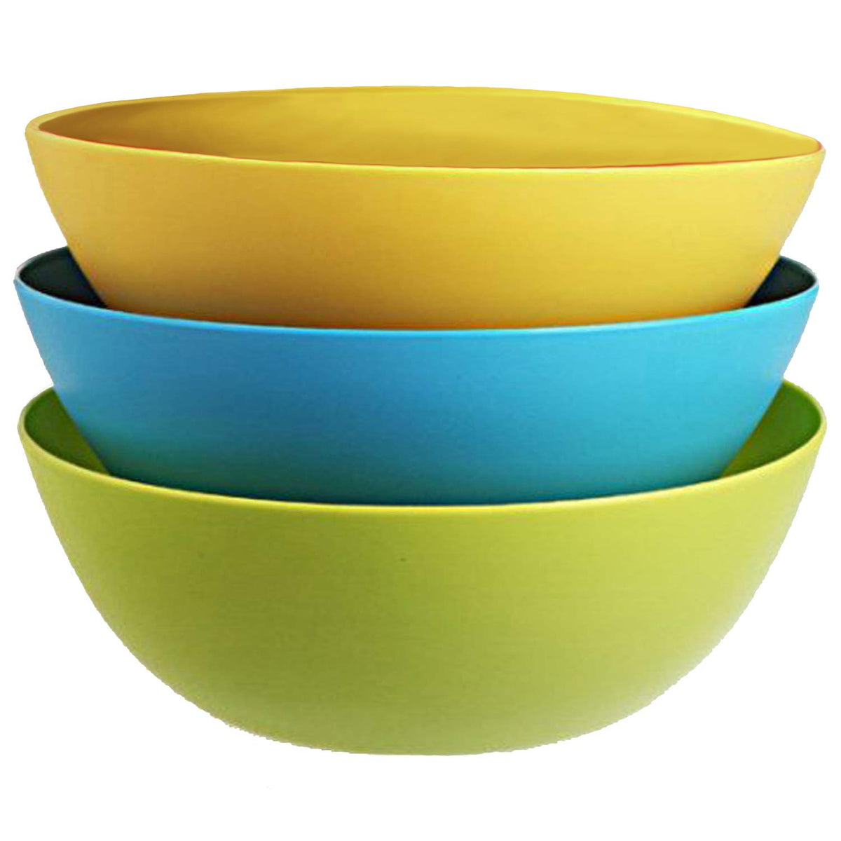 Kuber Industries Plastic Solid Mixing Bowl - 1350ml, 3 Piece, Multicolor