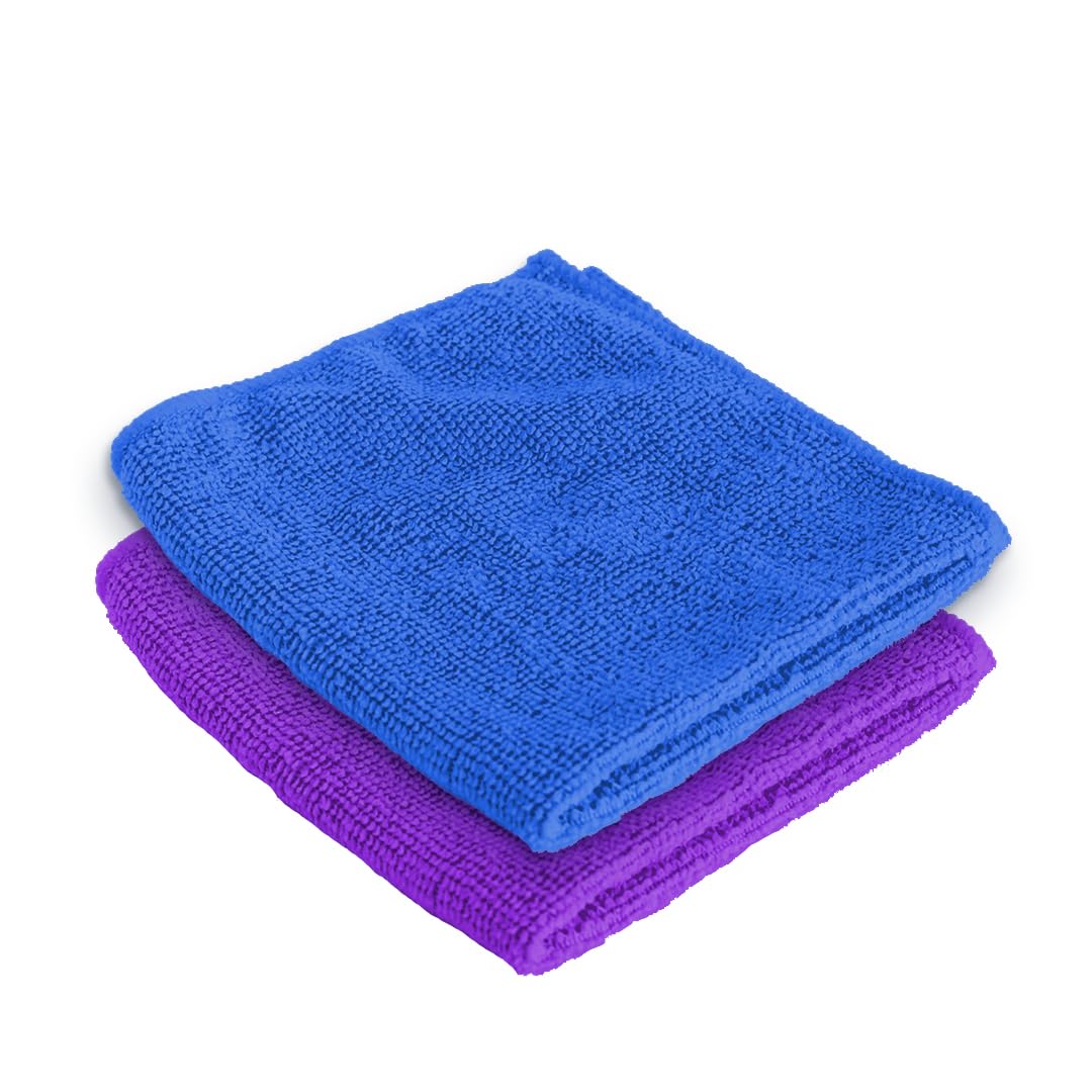 UMAI Microber Face Towel (40cmX60cm) 400 GSM - Super Absorbent, Quick-Dry, Gentle on Skin, Super-Soft for Everyday Use | Microfiber Face Towel for Women & Men (Pack of 2, Blue-Purple)