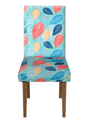 Kuber Industries Leaf Printed Elastic Stretchable Polyster Chair Cover for Home, Office, Hotels, Wedding Banquet (Multicolor)-50KM0887