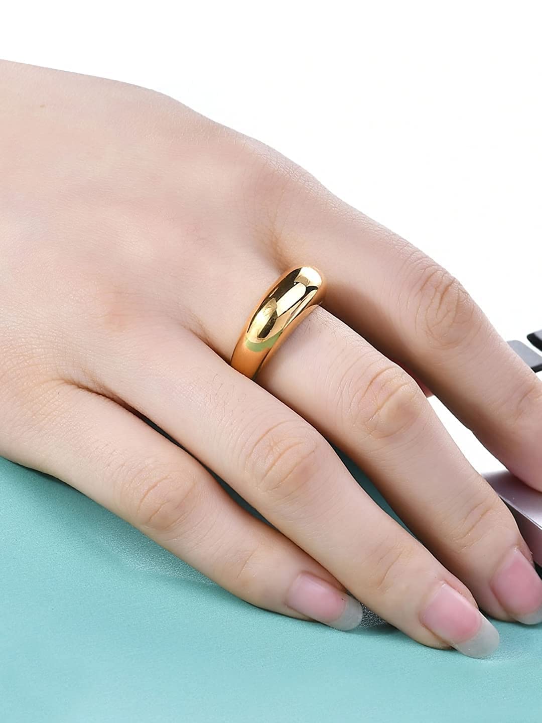 Korean Elegant Gold Ring for Women Wedding Engagement Jewelry Cute Love  Heart Shape Opening Ring Gold