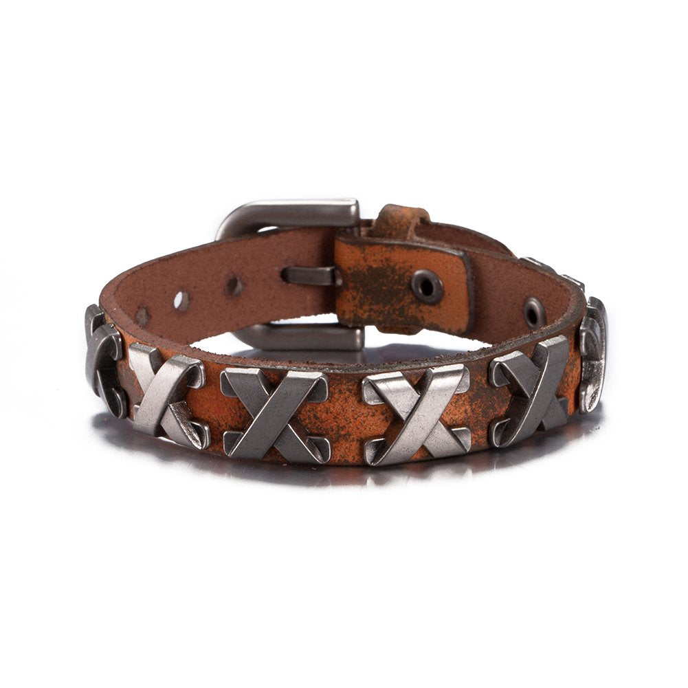 Yellow Chimes Moxie Collection Latest Style Casual Leather Wraps Bracelet for Men and Boys…